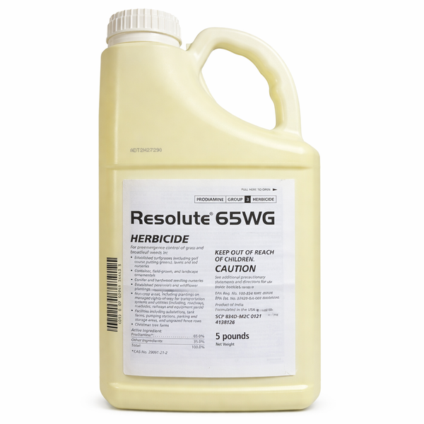 Resolute 65WG Prodiamine 65% pre-emergent herbicide 5 lb bottle